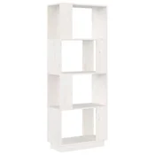Vidaxl Knjižna omara/pregrada 51x25x132 cm trdna borovina