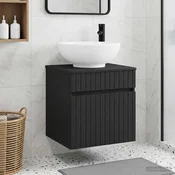 Umivaonik s policom za zid Crna 49 x 44,5 x 66,5 cm