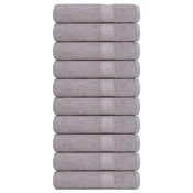 Vidaxl Brisače za roke FROGN 10 kosov sive 50x100 cm 360 g/m2