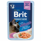 Brit Premium by Nature Cat Delicate Fillets in Gravy with Salmon za sterilizirane 85 g