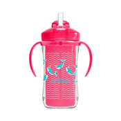 DR BROWNS Trening caša sa slamcicom 300ml roze