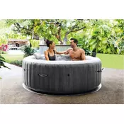 Intex Pure Spa Grey Wood Deluxe Set masažni bazen (923179)