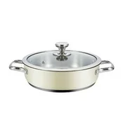 Casserole with lid Haeger PA-24L.009A Beige O 24 cm