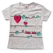 VRABAC Majica za bebe Super mom, Svetlosiva