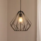 Opviq Obesna svetilka Diamond, črna, kovina, O 37 cm, E27 - Dnevna soba/jedilnica - Sodobni