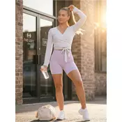 Sinsay - Sportska preklopna bluza sa dugim rukavima Gym Hard - svetlo siva