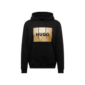 HUGO Sweater majica Duratschi, zlatna / crna