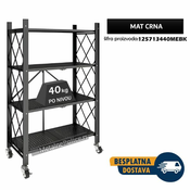 Polica metalna sklopiva sa točkićima 125x71x34cm