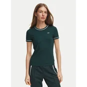 Lacoste Majica TF5289 Temno zelena Slim Fit