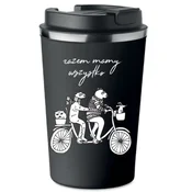 shumee Vrhunska termo skodelica črne barve Together Valentinovo Love Family Bike KT_251