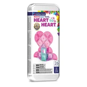 Magnetni gradbeni komplet MAGNA-TILES microMAGS Heart to Heart - potovalni komplet, 26 kosov (90466)