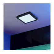Eglo 901374-LED RGBW zatemnljivo stropno svetilo z dimnim steklom FUEVA-Z LED/10,5W/230V 22x22cm IP44 črna