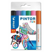 Pilot Pintor Fine Set akrilnih markerjev 0,9-1,5 mm - kreativni 6 kosov