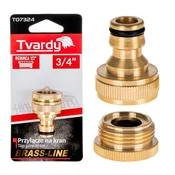 Hitrospojka za pipo 3/4” z redukcijo na 1/2 BRASS-LINE 61486