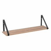 Zidna polica Aliaj 58cm sa nosacem crna/bež 5five