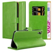 Cadorabo CADORABO Ohišje, združljiv s HTC v travniku Green - Zaščitni pokrov z magnetnim zapiranjem, stoječo funkcijo in režo za kartico, (20571885)