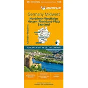 Germany Midwest - Michelin Regional Map 543