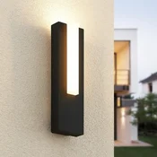 Lucande LED zunanje stensko svetilo Virgalia, 31 cm, antracit, IP65 - Sodobni - antracit, opalno bela - Aluminij