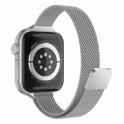 Jekleni pas Techsuit W034 za Apple Watch (38/40/41/42mm) - srebrn
