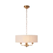 Endon 110723 - Luster na lancu HIGHCLERE 3xE14/40W/230V bež/mesing