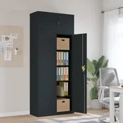 shumee Arhivska omara antracitna 90x40x220 cm jeklo