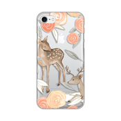 Silikonska maska za iPhone 7/8/SE 2020/2022 Flower Deer Print Skin providna