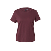 VERO MODA Majica VMPAULA vinsko rdeča