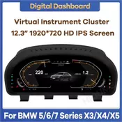 12.3” LCD Digital Dashboard Panel Virtual Instrument Cluster CockPit Speedometer for BMW 5/6/7 Series F10 F01 X3 X4 X5 CIC NBT