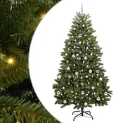 Vidaxl Umestno božično drevo med 300 LED Zelena 210 cm PVC in kovina