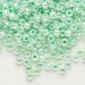 Kašaste perle (seed bead) 6/0 -4 mm pastelna zelena