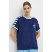 Majica kratkih rukava adidas Originals za žene, boja: tamno plava, IR7465