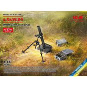 ICM maketa-miniatura s.Gr.W.34 nemški minomet druge svetovne vojne • maketa-miniatura 1:35 diorame • Level 3