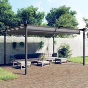 VIDAXL vrtni paviljon z zložljivo streho (4x3m), antraciten