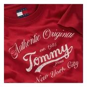 Kratka majica Tommy Jeans ženska, rdeča barva, DW0DW21404