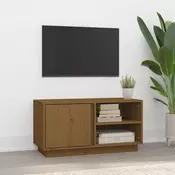 Vidaxl vidaXL TV omarica medeno rjava 80x35x40,5 cm masivni borov les