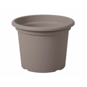 Cvetlični lonec GEO rjava siva plastika 20x15cm