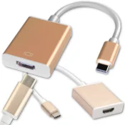 Adapter USB 3.1 tipa C na HDMI zlate barve