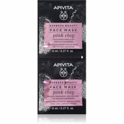 Apivita Express Beauty Pink Clay maska za cišcenje za lice 2x8 ml