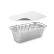 Skleda (ALU) kvadratna 252 x 132 x 70 mm 1500ml + pokrov [5 kompletov]