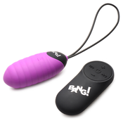 Bang! Ribbed Egg 28X Silicone with Remote Purple