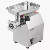 VEVOR Električni mlinček za meso 375x240x420 mm 32 kg/min srebrne barve