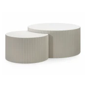 Komplet klubskih mizic Burleson 234 (Kašmir) Kašmir, 40cm, MDF plošča, Okrogla