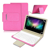 Maskica sa Bluetooth Tastaturom Leather za Tablet 11 Univerzalna pink