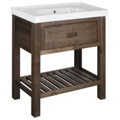 BRAND Vanity Unit 76x83x43cm, obarvana smreka - Rjava - 76x83x43 cm - Sapho - BRAND - 24 - Masivni les - 760 - 830 - 430 - 14