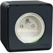 Schneider Electric Vtičnica z ozemljitvijo 2P+PE, antracitna barva, Mureva
