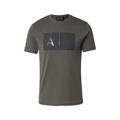 ARMANI EXCHANGE Majica sepija/črna/srebrna