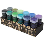 Barvni set za temen tekstil Profil - hladni odtenki 12 x 25 ml