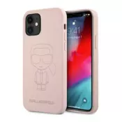 Maska Karl Lagerfeld Ikonik Outline za iPhone 12 Mini pink.