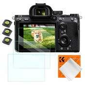 K&F Sony A9, A7III, A7 Screen Protector*3pcs+Hot-shoe level*3pcs+Vacuum Cleaning Cloth*1