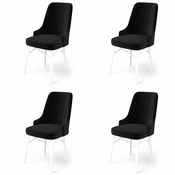 HANAH HOME Set 4 stolice Pare Black White